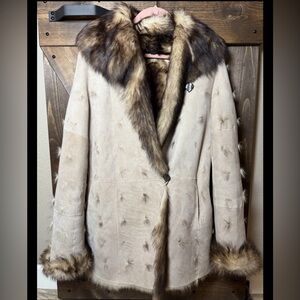 Luxurious Faux Fur Trimmed Teddy Jacket